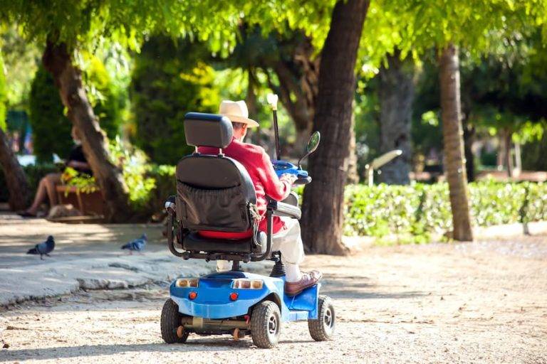 mobility scooter in the park